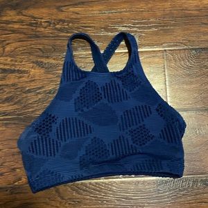 Blue sports bra